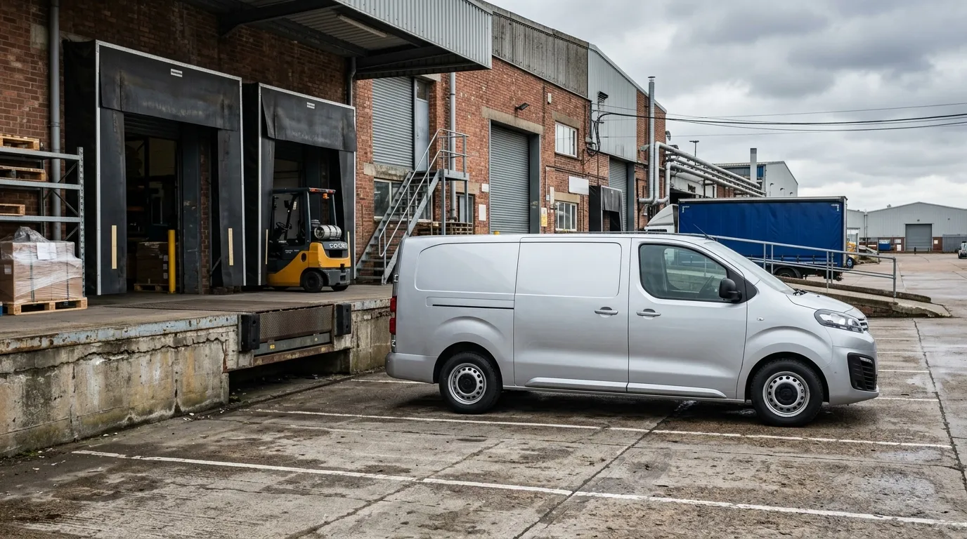 Fiat Scudo II furgon na tle magazynu