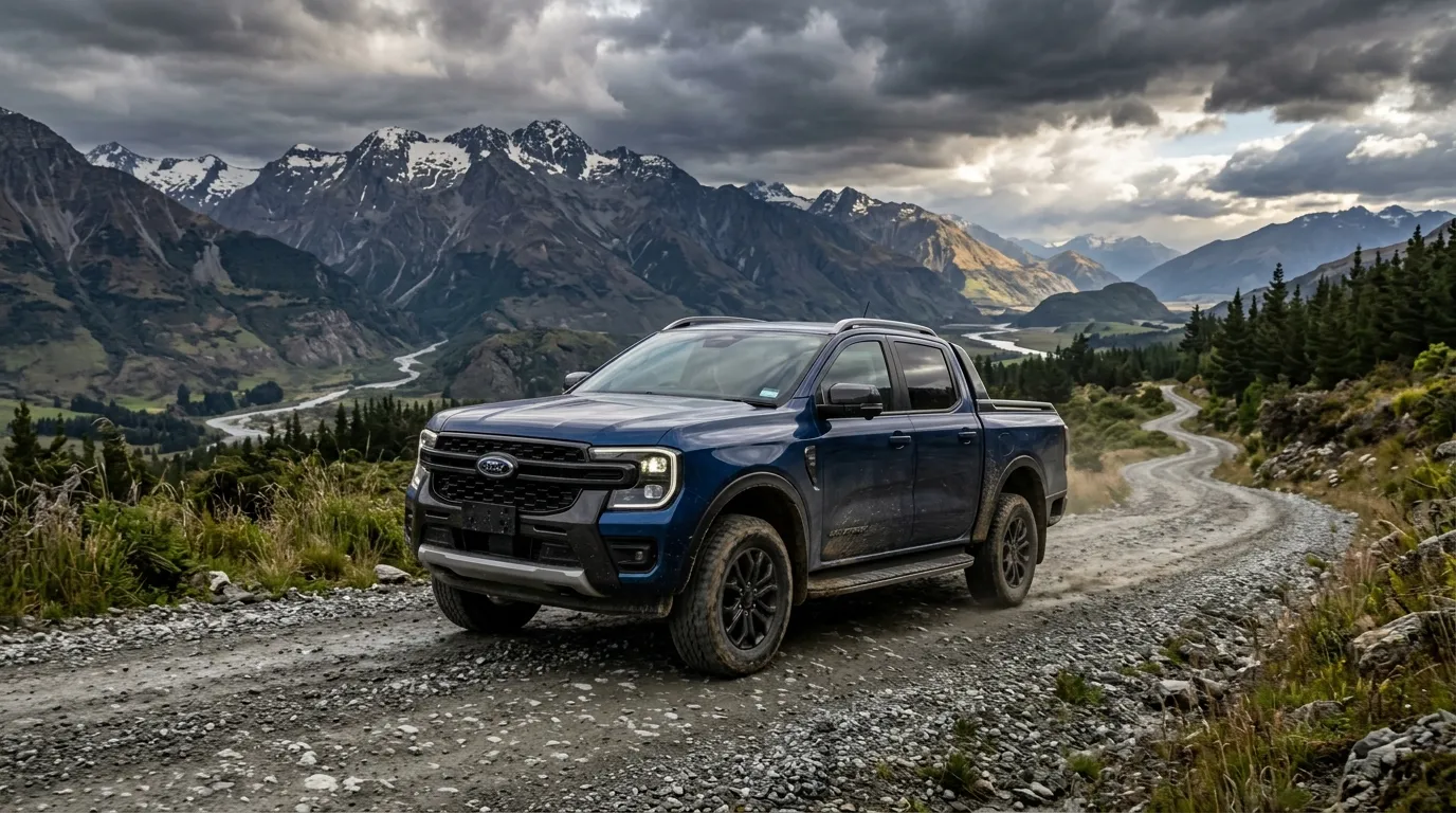 Ford Ranger T6.2 Wildtrak pickup na polnej drodze