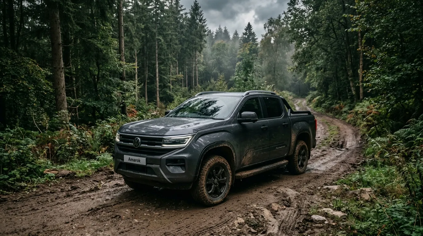 Volkswagen Amarok II pickup na szutrowej drodze